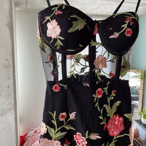Super down Ruby Embroidered Corset Dress